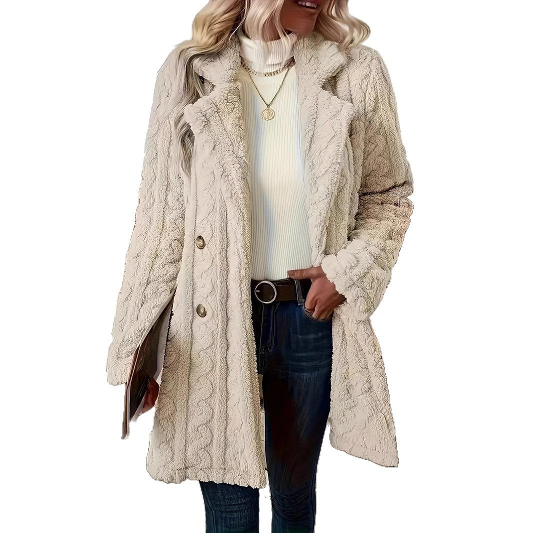 Ladies Comfortable Wool Sweater with Elegant Buttons Lune London
