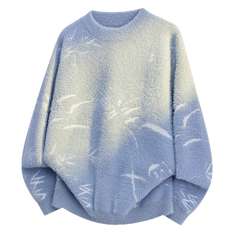 Ladies Soft Cashmere Sweater with a Stylish Chic Floral Design