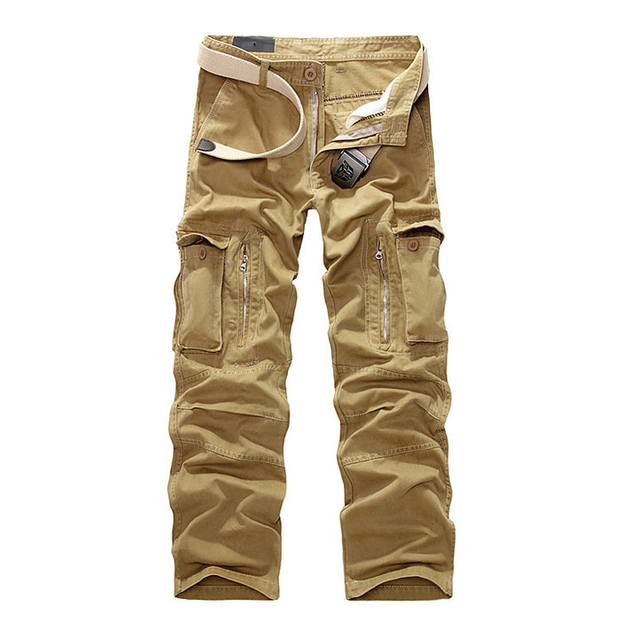 Men's cargo pants with practical zip pockets and elastic waist Lune London