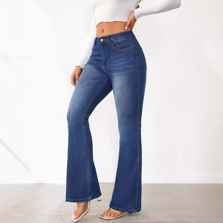 Women's Flared Jeans with High Waist and Comfortable Fit Lune London
