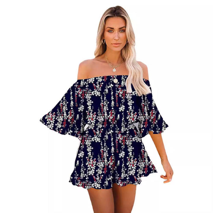Lune London off-shoulder floral pattern women's outfit