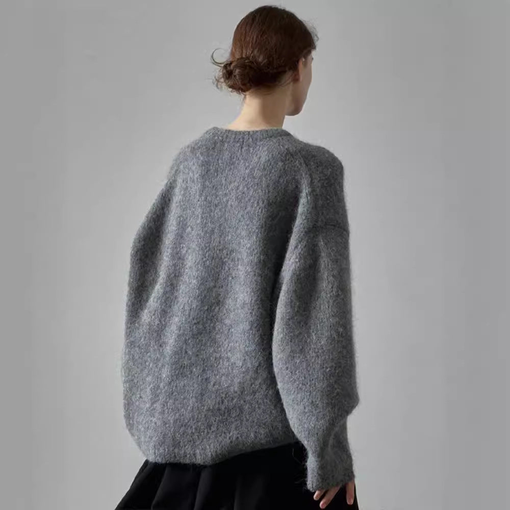 Pull surdimensionné confortable pour femmes en matériau doux
