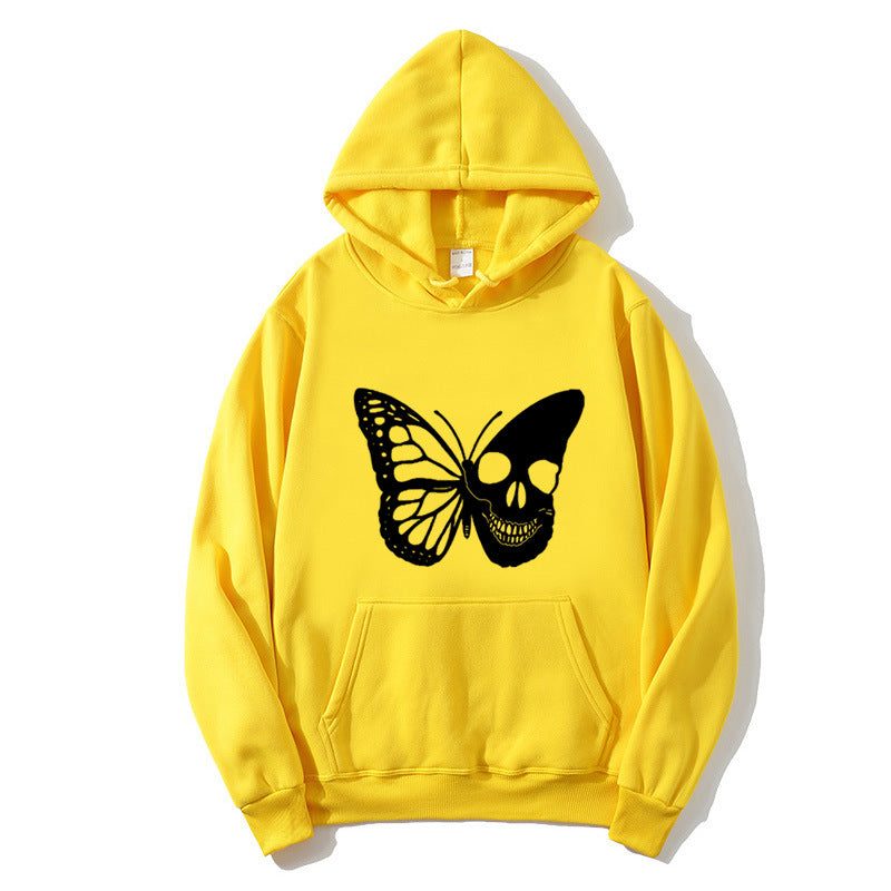 Women's hooded sweatshirt with creative butterfly skeleton design Chic & Stil