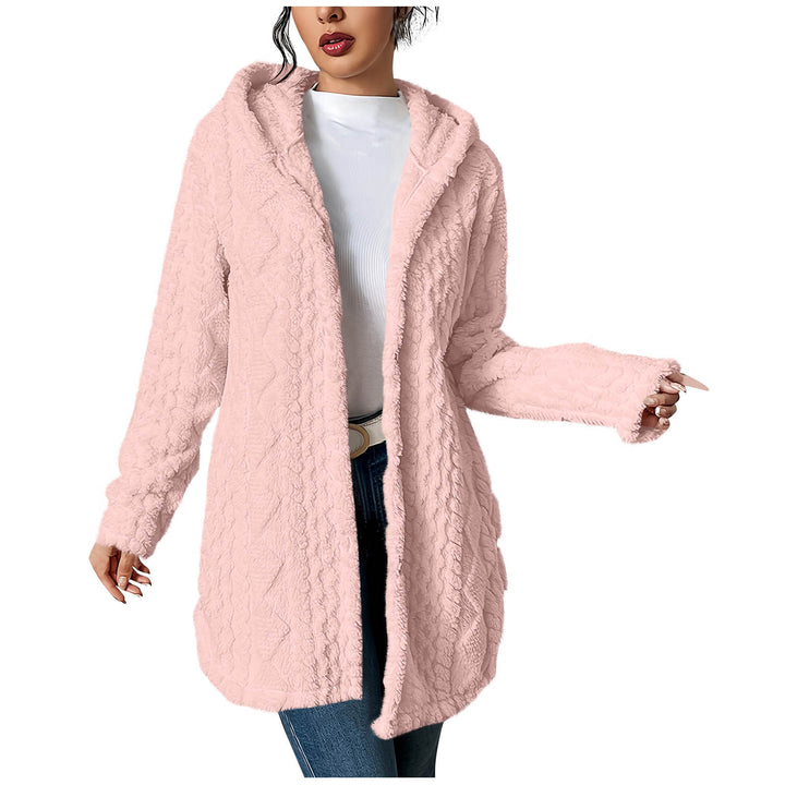 Ladies Cozy Hoodie Cardigan with Soft Fleece Lune London