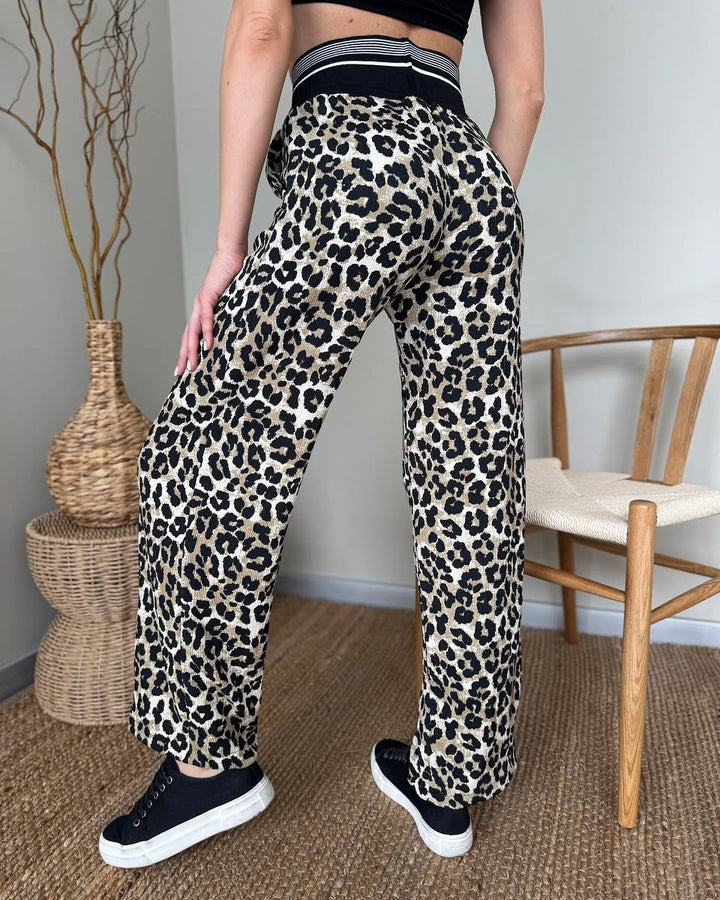Lune London Leopard Print Lounge Pants for Women