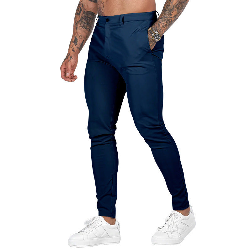 Modern Slim-Fit Chino Pants for Men with Elastic Waist Lune London