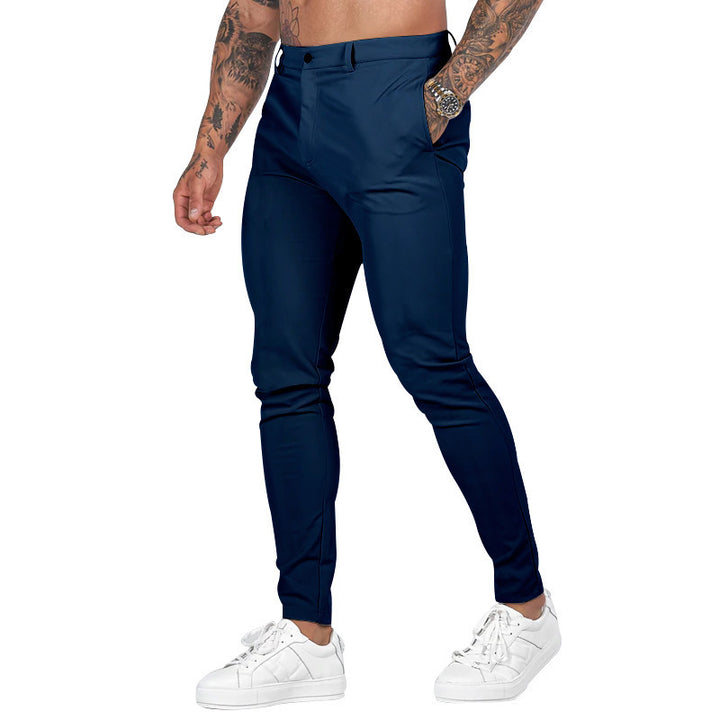 Modern Slim-Fit Chino Pants for Men with Elastic Waist Lune London