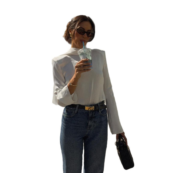 Ladies Elegant cotton top with innovative cut Lune London