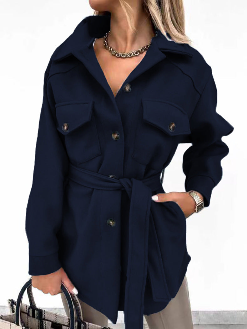 Utility jacket for women with a trendy belt and practical pockets Lune London