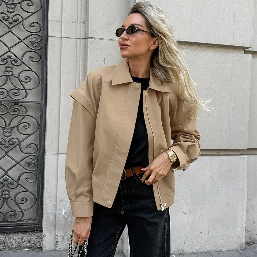 Modern cropped jacket for women with voluminous sleeves Lune London