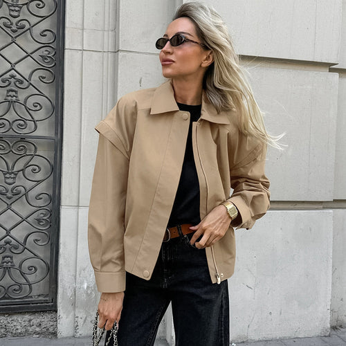 Modern cropped jacket for women with voluminous sleeves Lune London