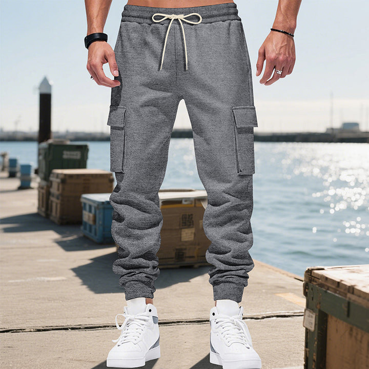 Men's cargo jogger pants with elastic waistband and practical side pockets Lune London 1760051045