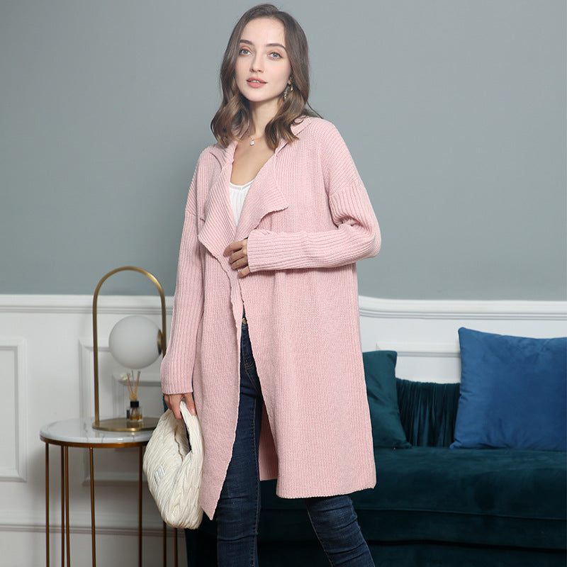 Women’s knit coat Galerie with relaxed fit and modern details Lune London
