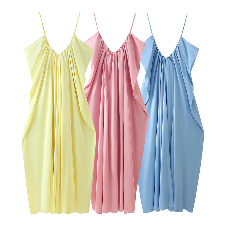 Maxi dress for women with a relaxed cut and refined draping Lune London
