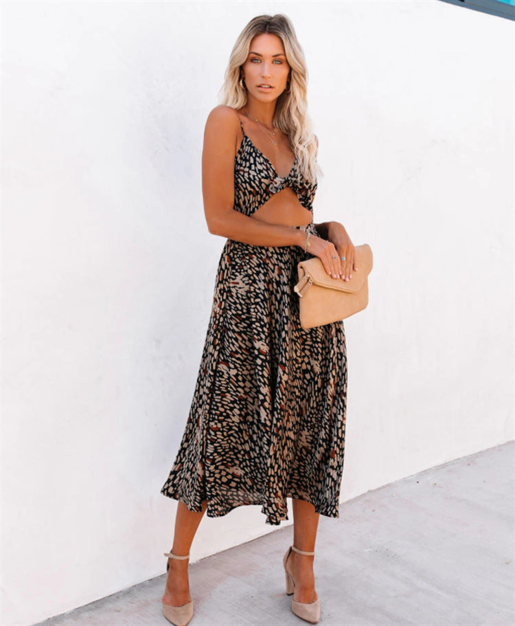 Midi dress for women with a playful cut and a flowy material Lune London