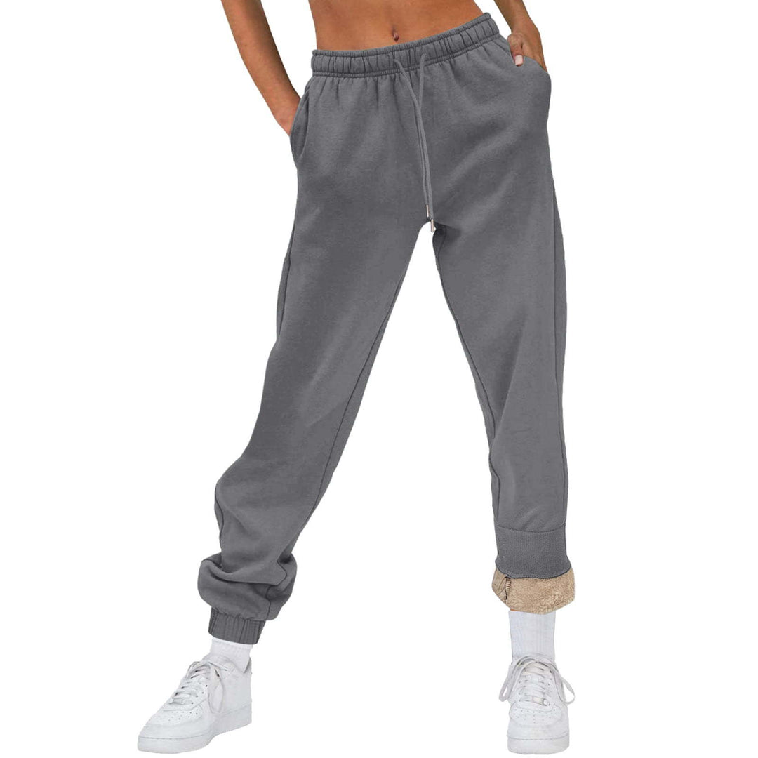 Women Comfortable Leisure Pants with Drawstring and Elegant Cuff Lune London