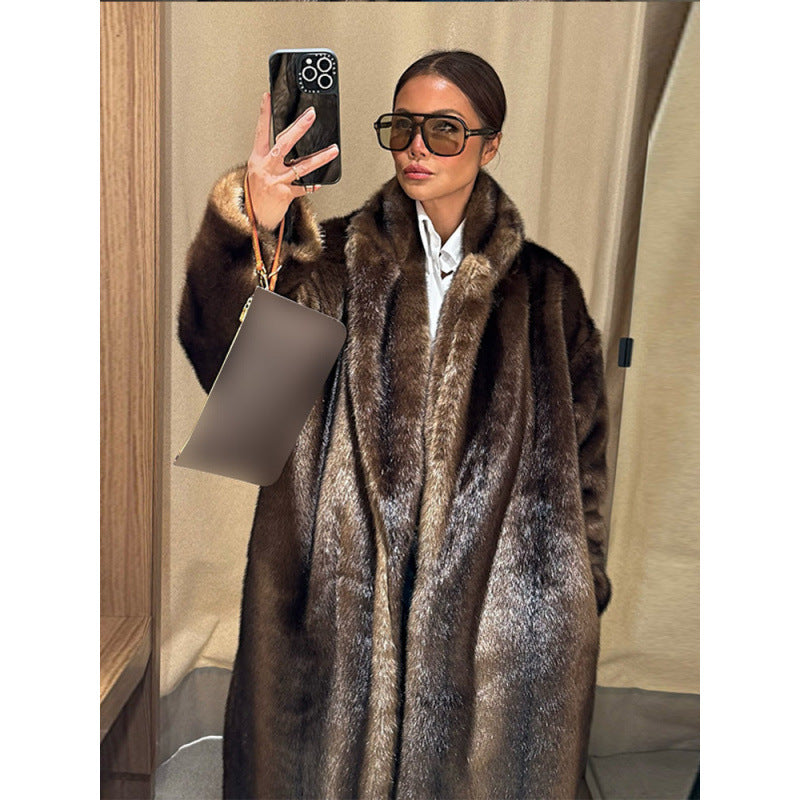 Oversized luxury faux fur coat for women Lune London
