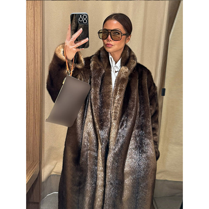 Oversized luxury faux fur coat for women Lune London