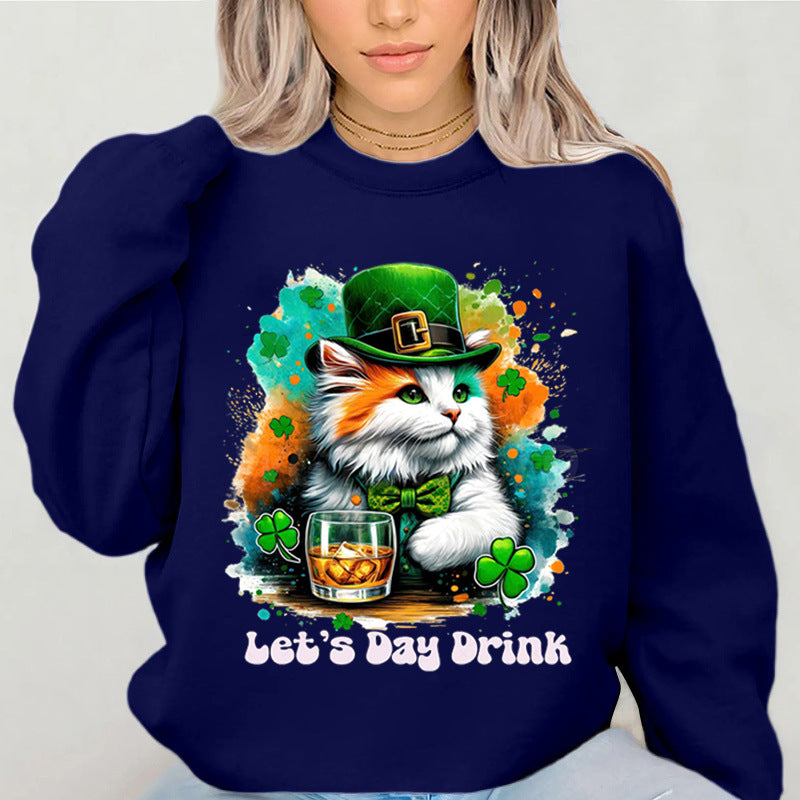 Sweatshirt pour femme avec design de chat drôle et lettrage inspirant Chic & Stil