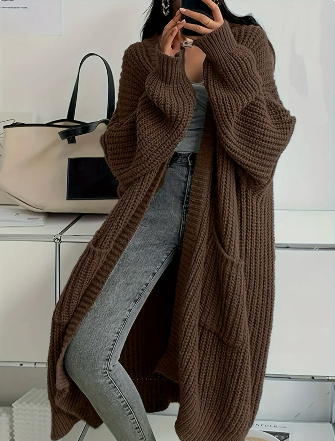 Oversized knitted coat for women Lune London