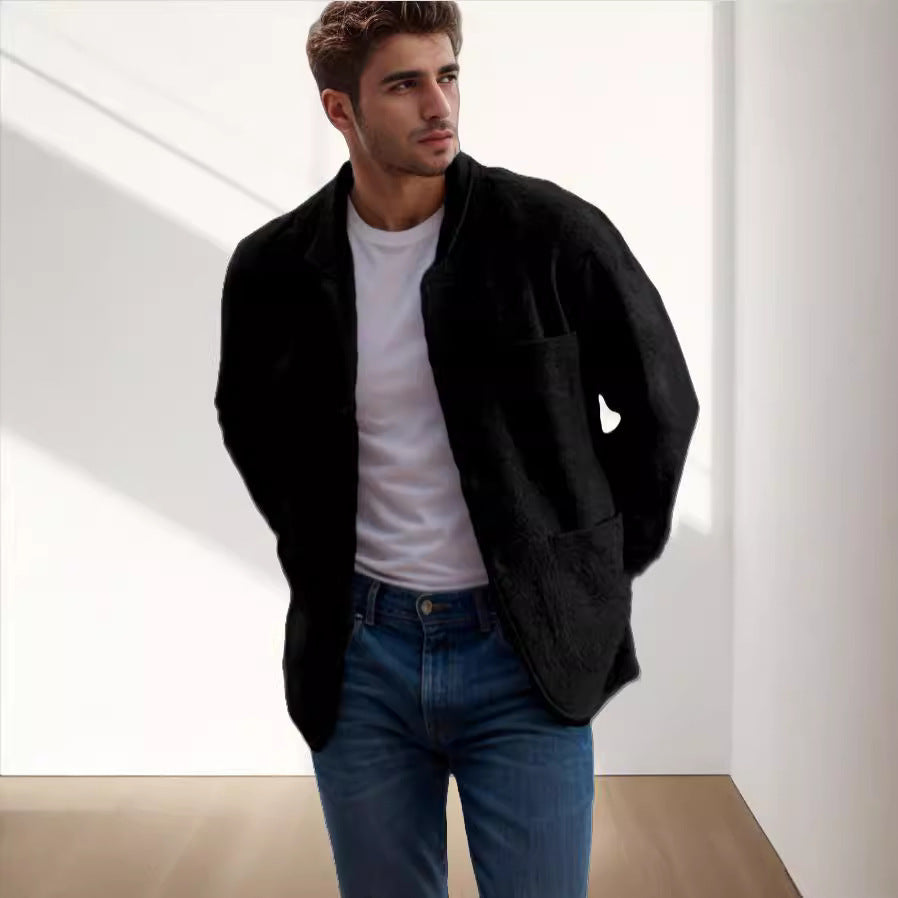 Casual wool jacket for men with practical pockets and button closure Lune London