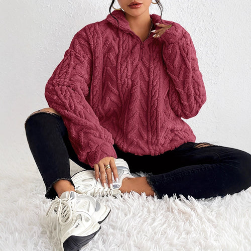 Oversized knitted polar fleece sweater Lune London