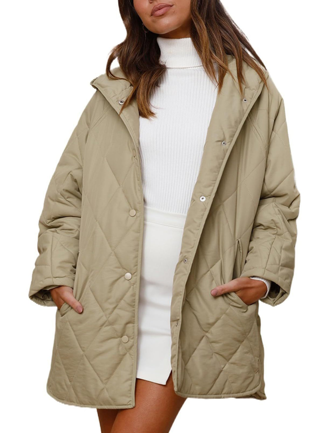 Veste d'hiver matelassée pour femmes avec capuche Chic und Stil