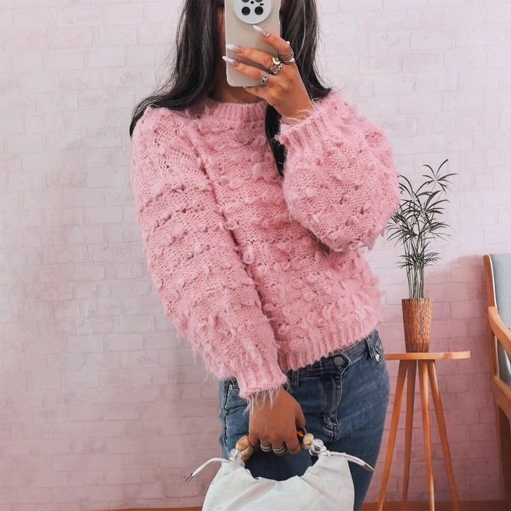 Lune London | Women casual oversized sweater made of textured material with unique design