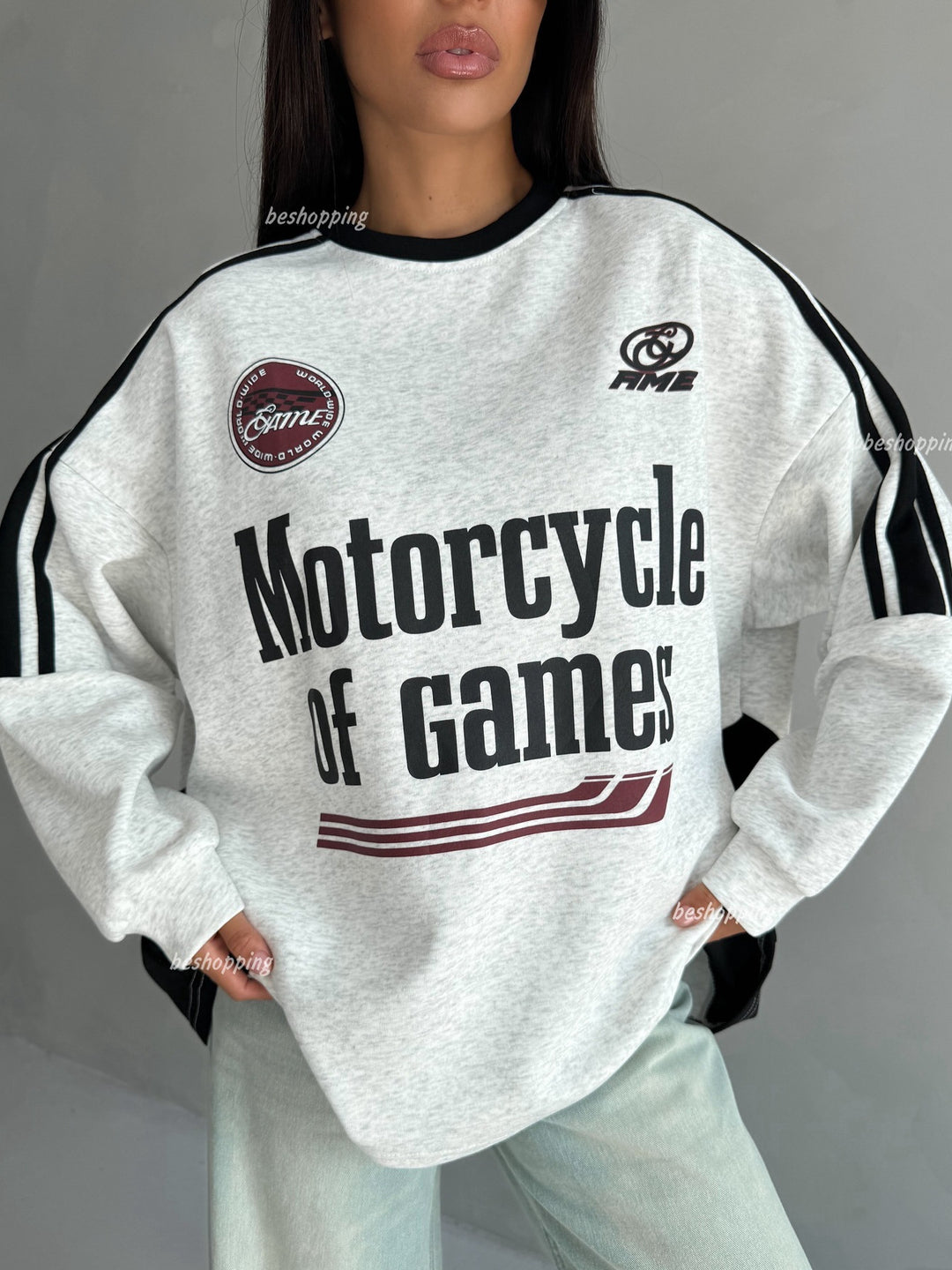 Sweatshirt décontracté pour femmes avec imprimé accrocheur Chic & Stil