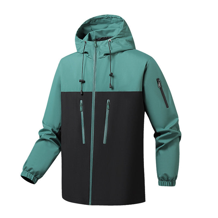Multifunctional windbreaker jacket for women with adjustable hood and chic sporty design