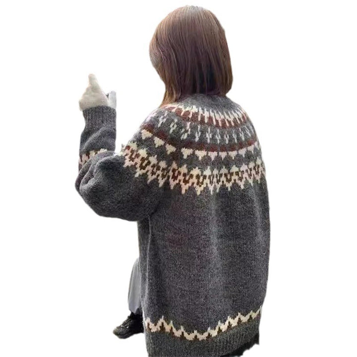 Pull en tricot pour femmes avec motif norvégien Chic & Stil