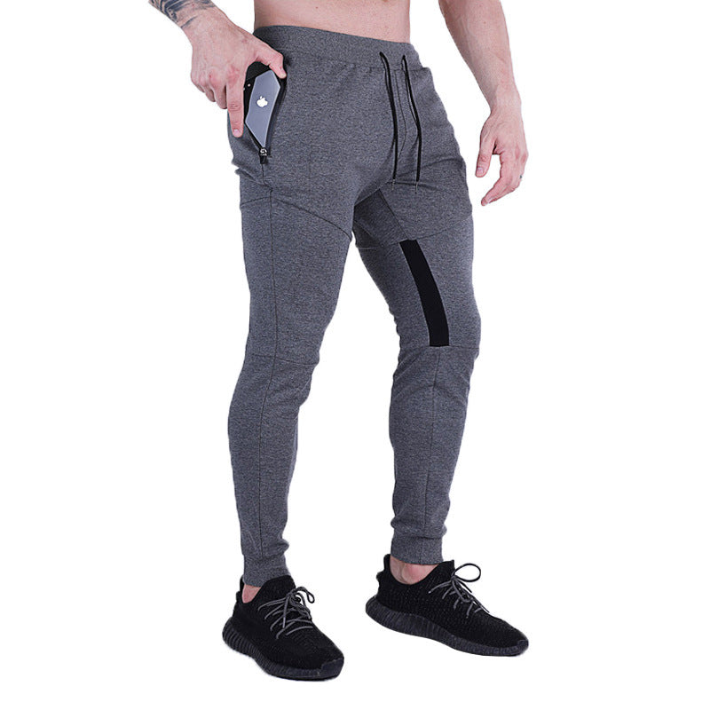 Men's fitness jogger pants with side zip pockets and elastic waistband Lune London