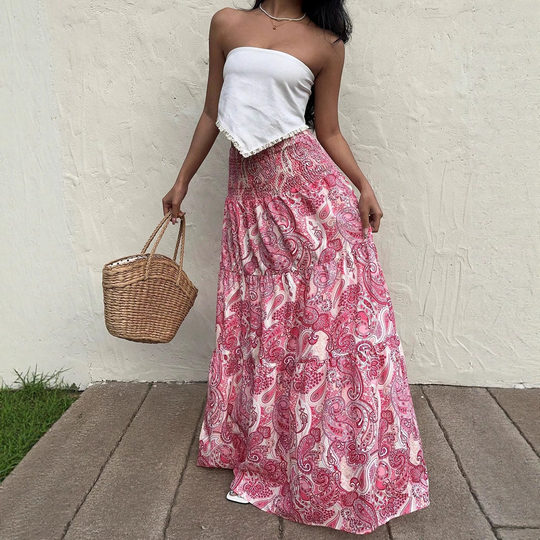 Women Maxi Skirt Paisley Bohemian Lune London
