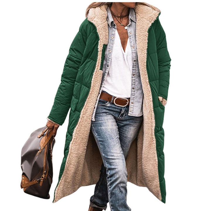 Women's Long Padded Winter Jacket with Hood and Stylish Cut Lune London