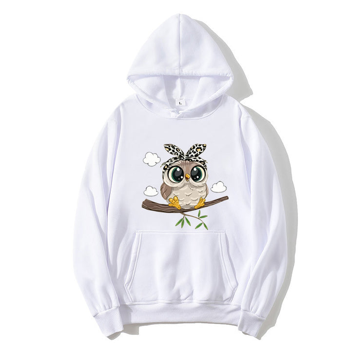 Women's hoodie with charming owl motif Chic & Stil