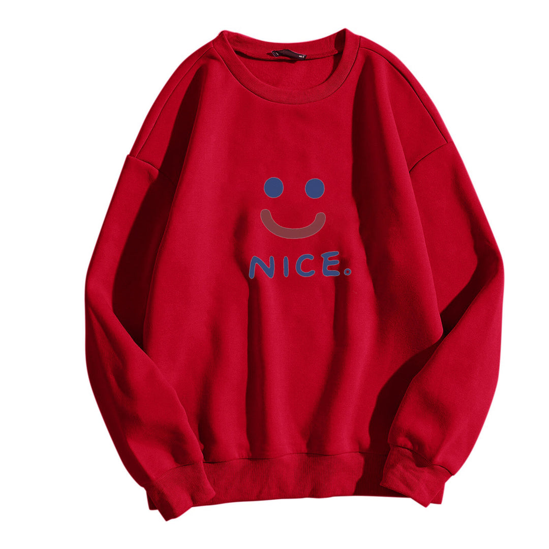 Women casual sweatshirt with cheerful smile motif Chic & Stil