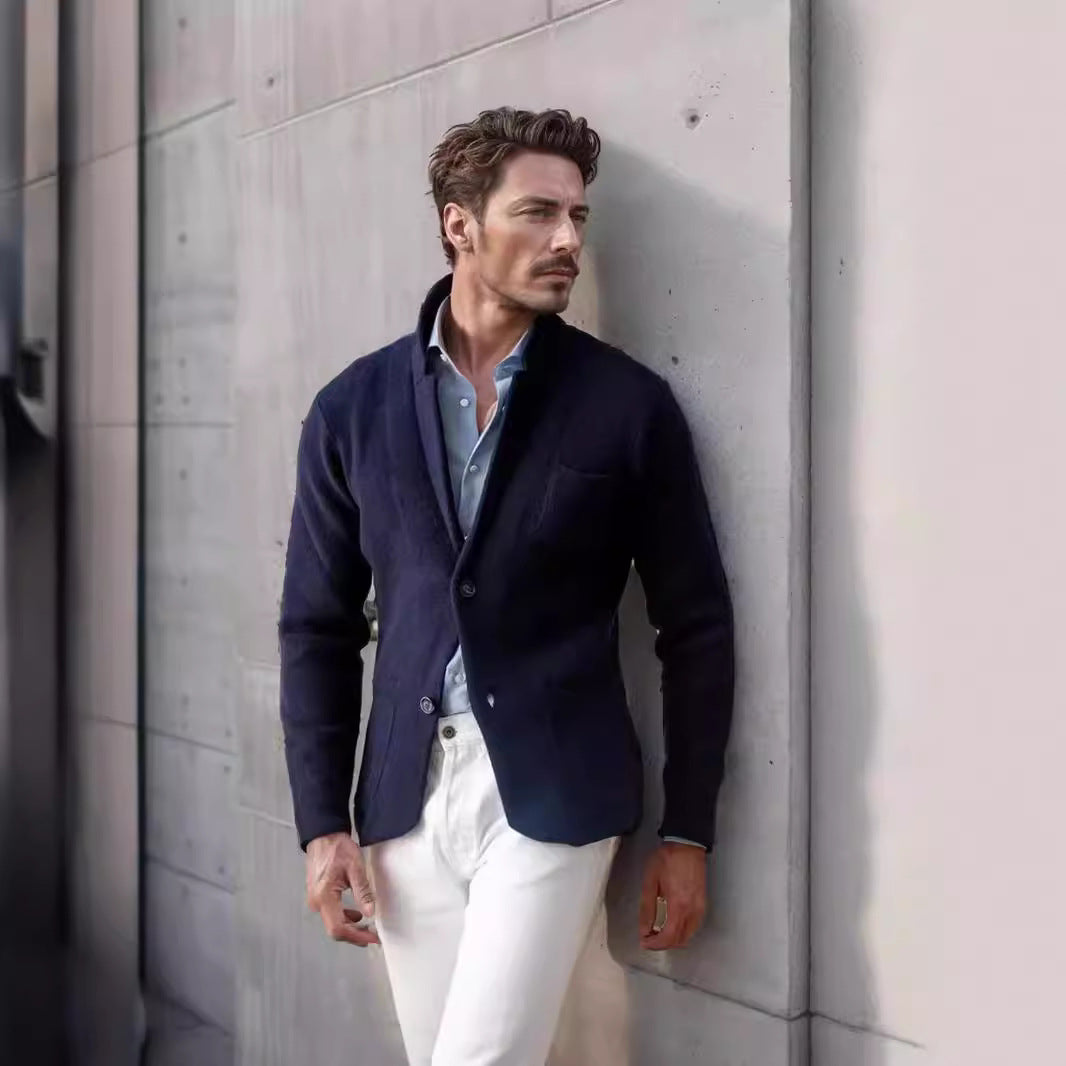 Elegant casual jacket for men in high-quality fabric with a fitted cut Lune London