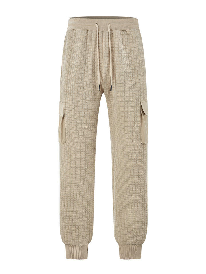Modular cargo pants for men with elastic waist and practical side pockets Lune London
