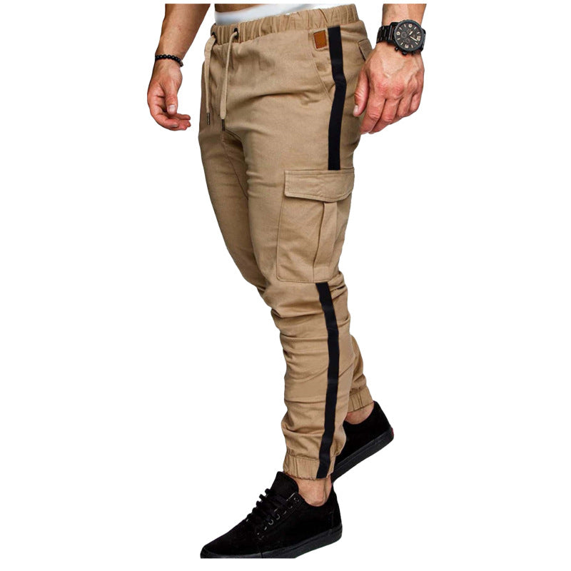 Men's cargo pants with elastic waist and versatile side pockets Lune London