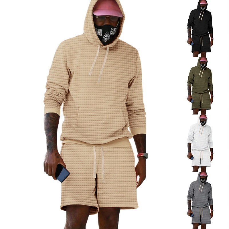 Casual men's set with structured hoodie and shorts Lune London