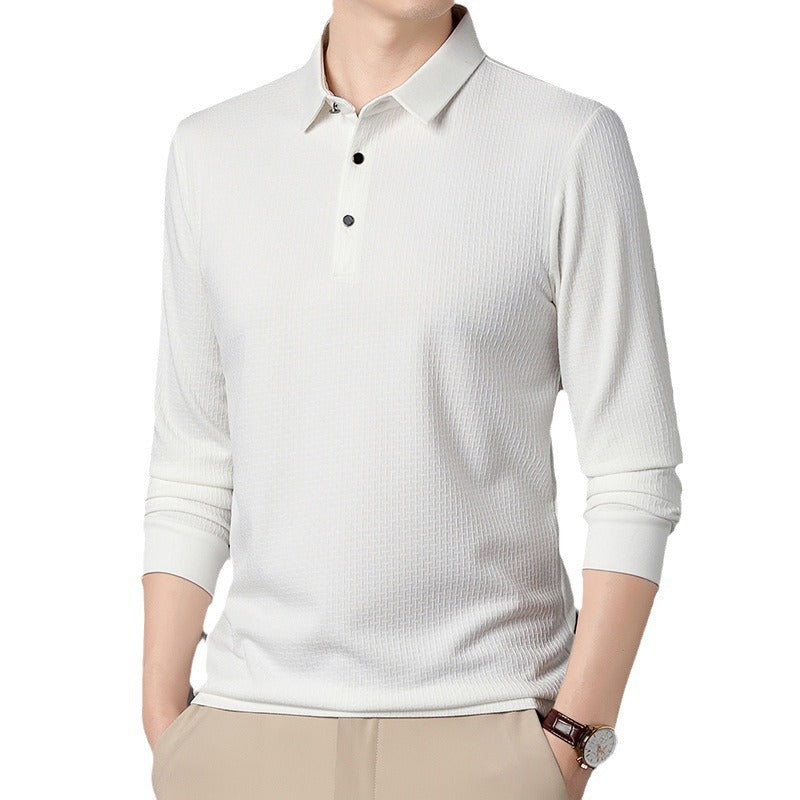 Long sleeve polo shirt for men with structured design and modern cut Lune London