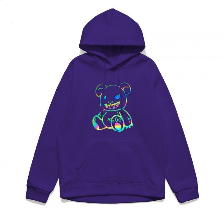 Ladies hoodie sweatshirt with cool bear motif and comfortable fit Chic & Stil