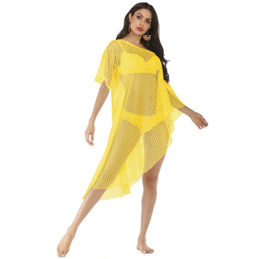 Ladies Elegant Transparent Mesh Swimming Kaftan Lune London