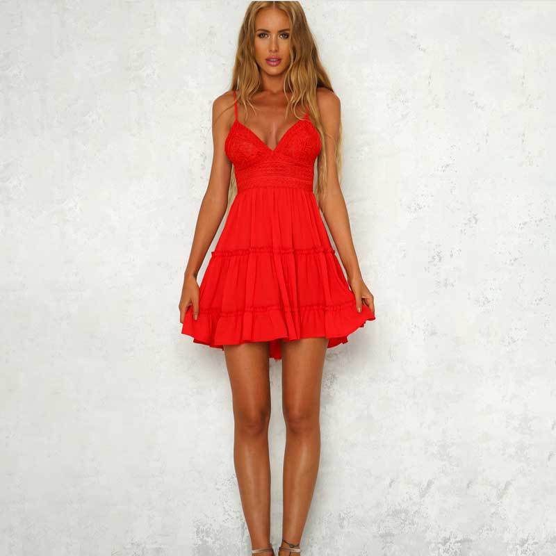 Lune London Women's Mini Flared Summer Dress