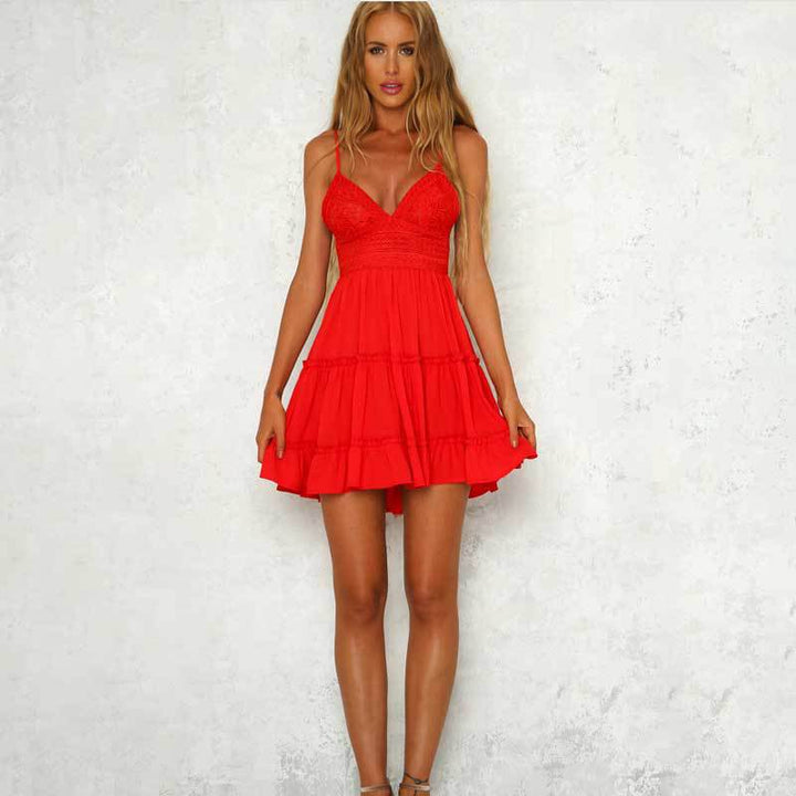 Lune London Women's Mini Flared Summer Dress
