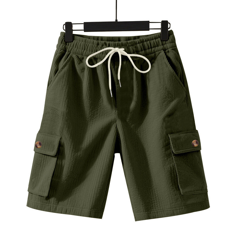 Casual cargo shorts for men with elastic waistband and practical side pockets Lune London