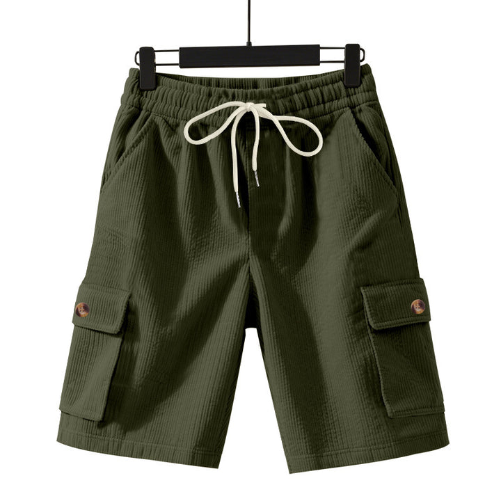 Casual cargo shorts for men with elastic waistband and practical side pockets Lune London