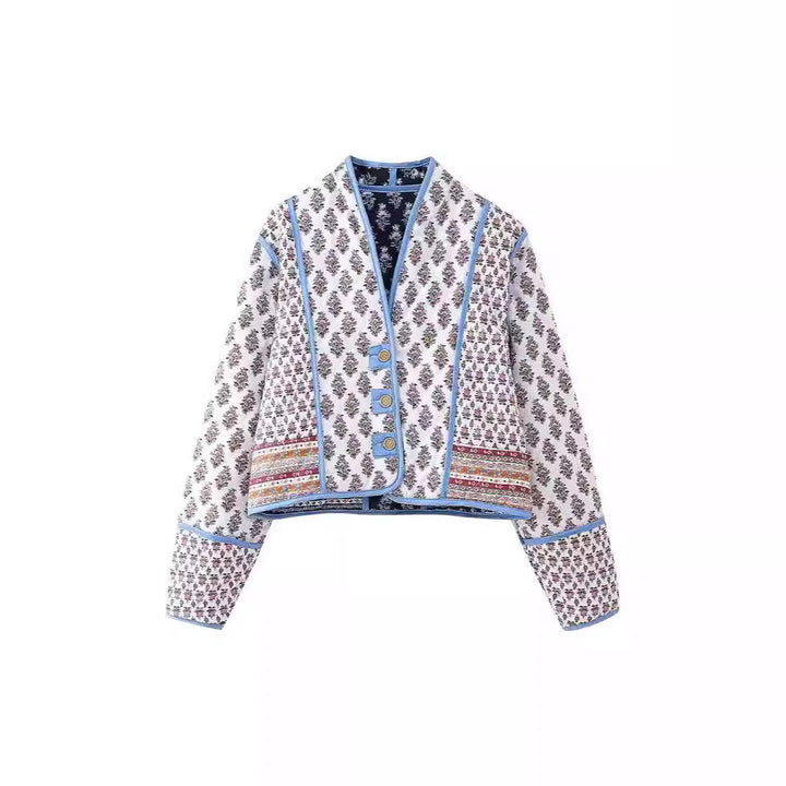 Ladies fashion jacket rich in details with floral design Lune London