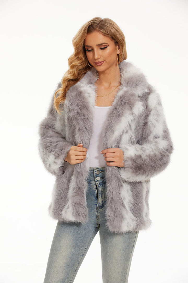 Ladies Fuzzy Oversized Jacket Lune London