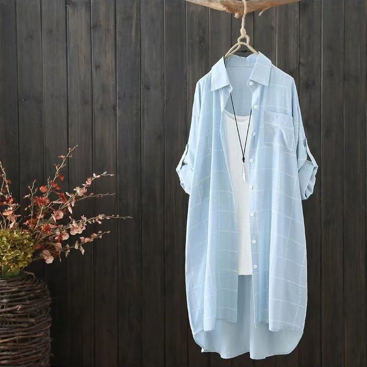 Ladies plus size linen Karoshiirt Lune London